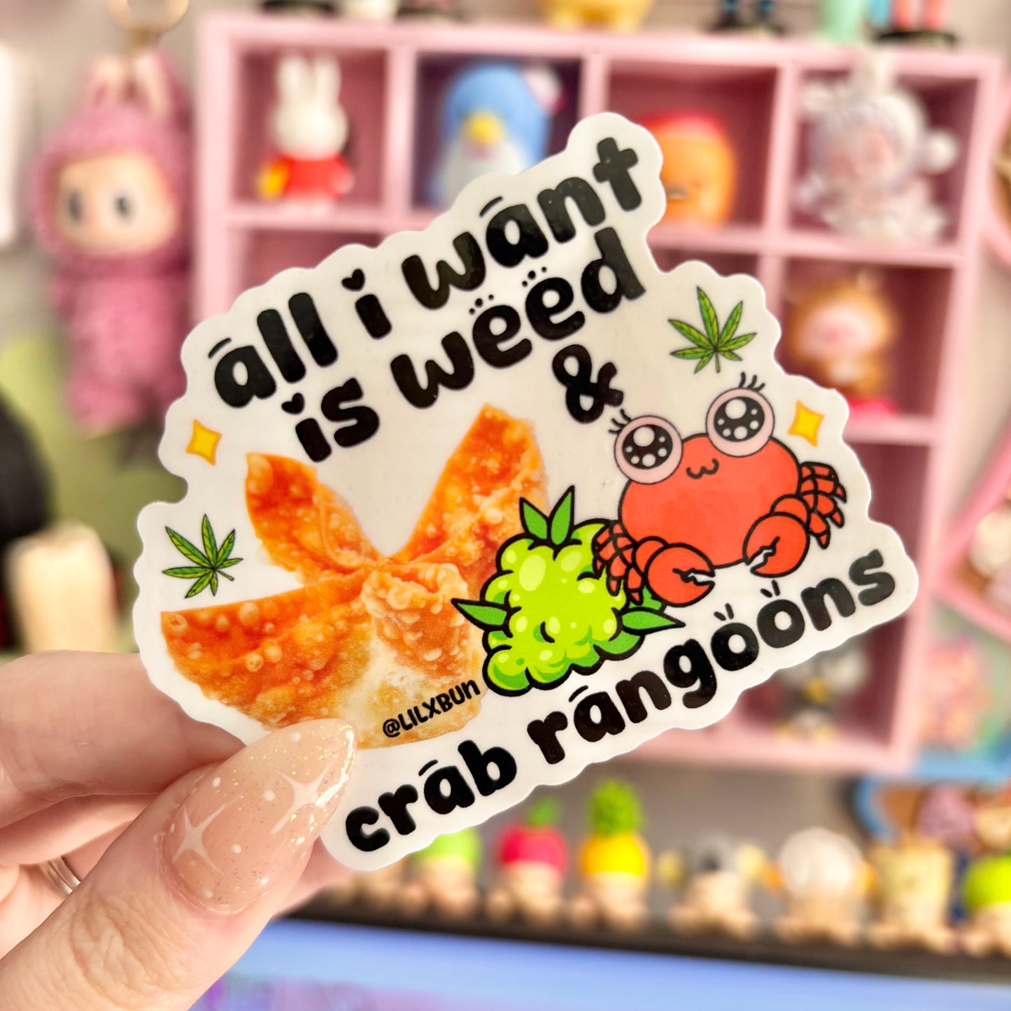 Crab Rangoon Vinyl Sticker