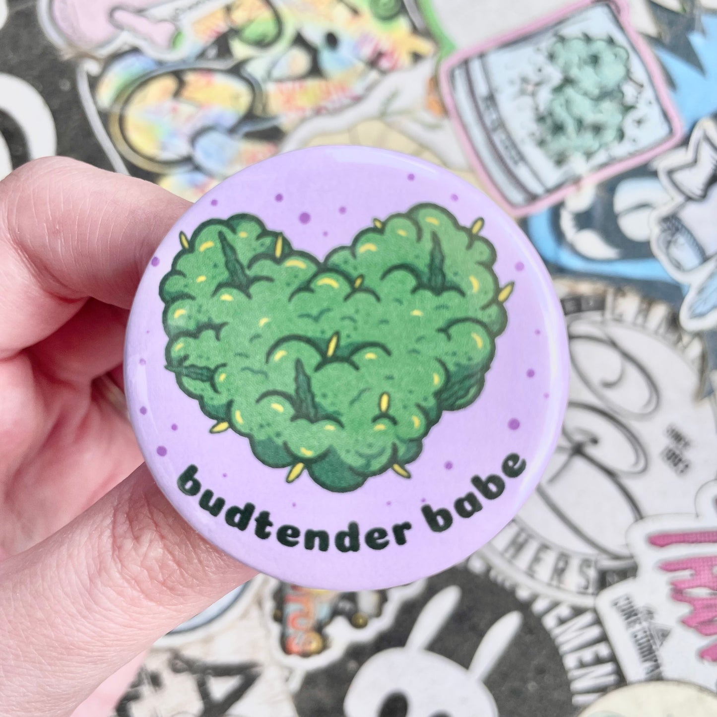 Purple Budtender Button 1.75”