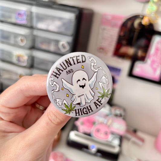 Haunted 1.75" button