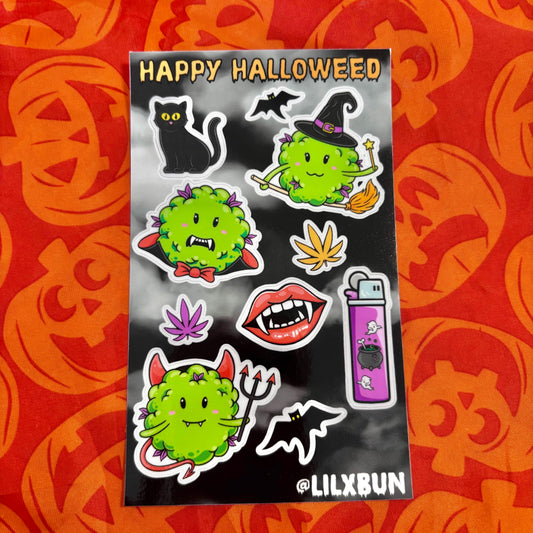 Happy Halloweed Sticker Sheet 3x5"